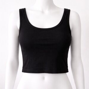 Aritzia TNA Classic Black Crop Top